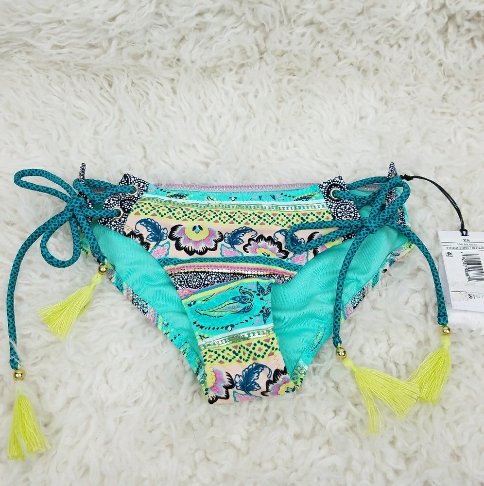 Shade & Shore Turquoise Bikini Bottom BoHo